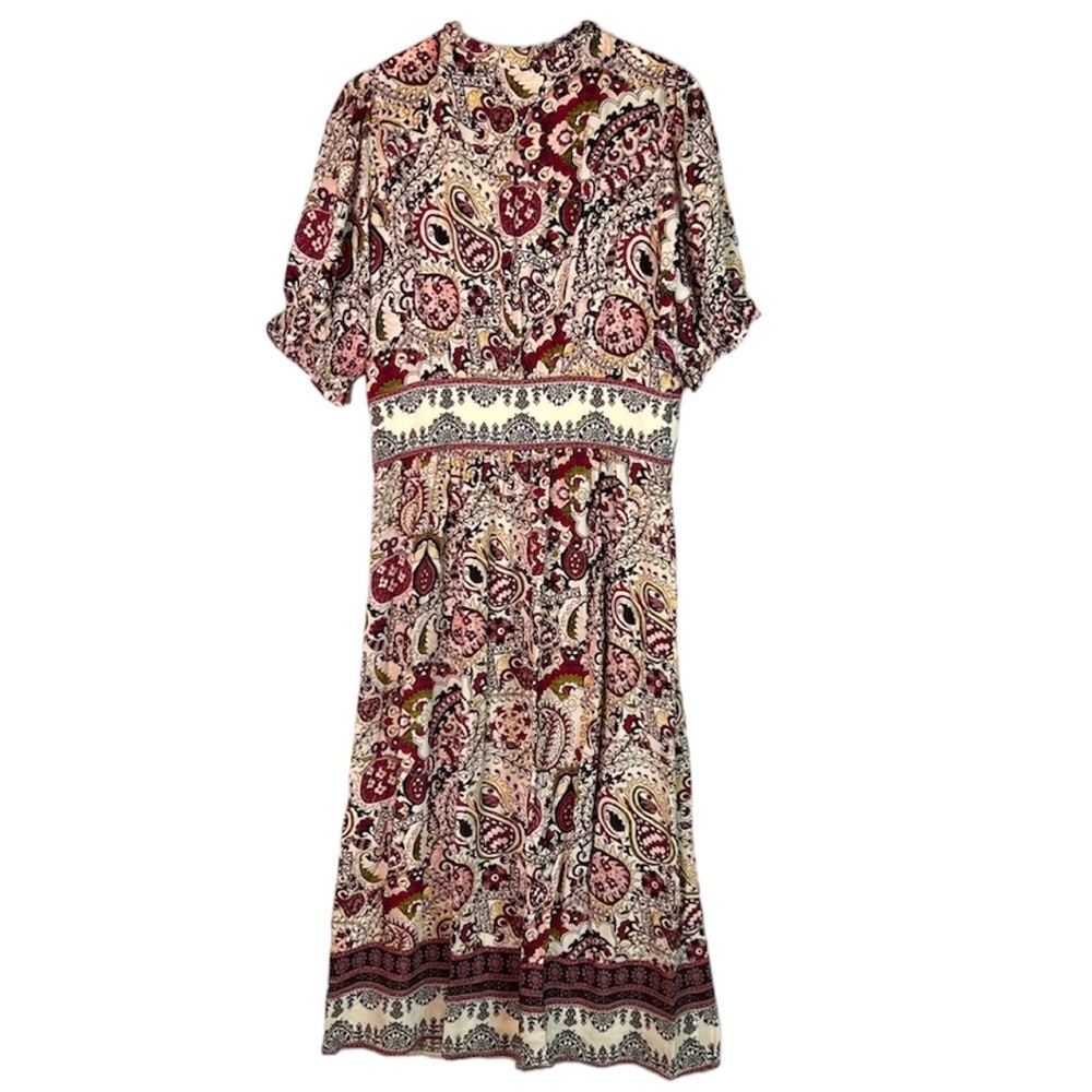 Ba&sh Zael Printed Midi Dress Size US 8 - Picture 6 of 14